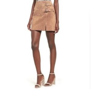 Light Brown Suede Skirt - Womens 30 - Blank NYC
